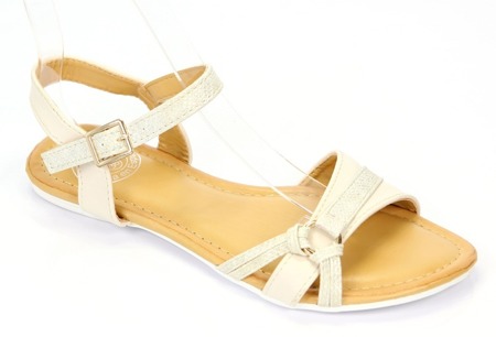 Beige Pax flat heels sandals - Shoes 1