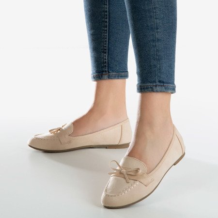 Beige loafers with a bow Sweet Nothing - Footwear 1