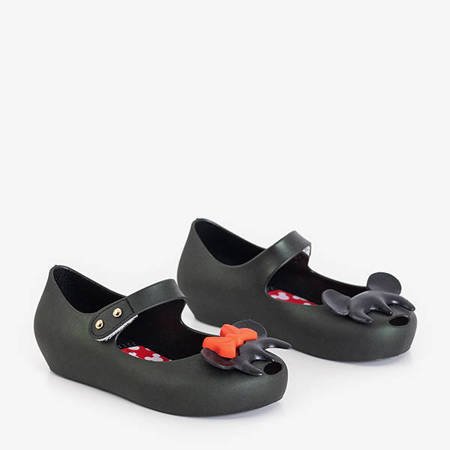 Black children's meliski with Blanka decorations - Footwear