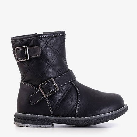 Black children's quilted boots Liux - Footwear