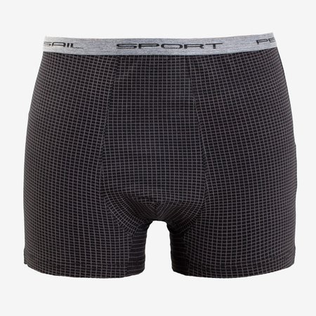 Black men's checkered boxer shorts - Underwear