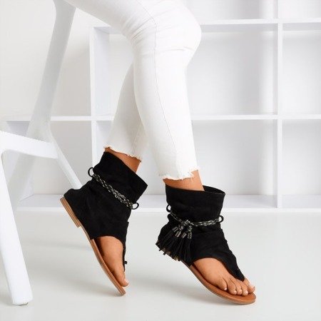 Black sandals with Semara shank - Footwear