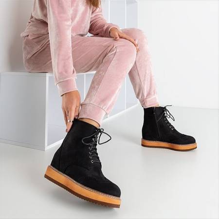 Black women's ankle boots on an indoor wedge Dewenter - Footwear