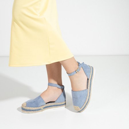 Blue women's sandals a'la espadrilles on the Palira platform - Footwear