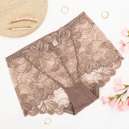 Brown lace PLUS SIZE panties for women - Underwear