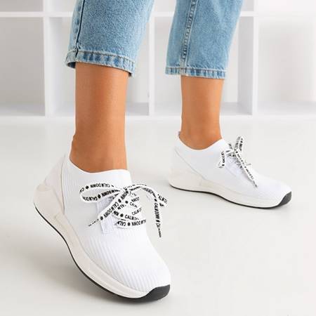 Calme Women's White Sports Shoes - Footwear