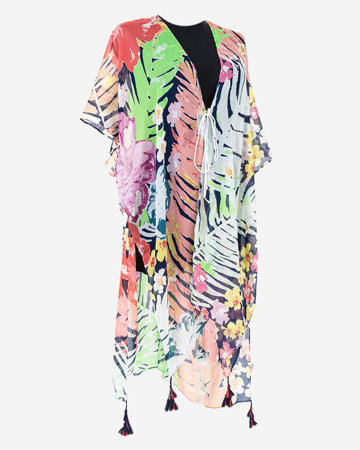 Colorful women's pareo with flowers - Clothing