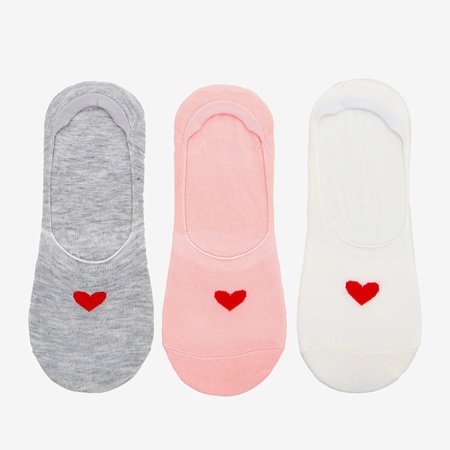 Colorful women's socks with a heart 3 / pack - Socks