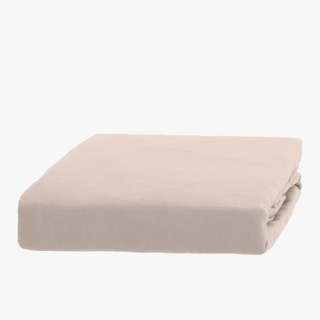 Cotton, beige sheet with an elastic band 200x220 - Sheets
