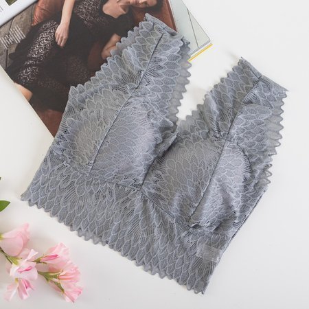 Gray lace bralette bra - Underwear