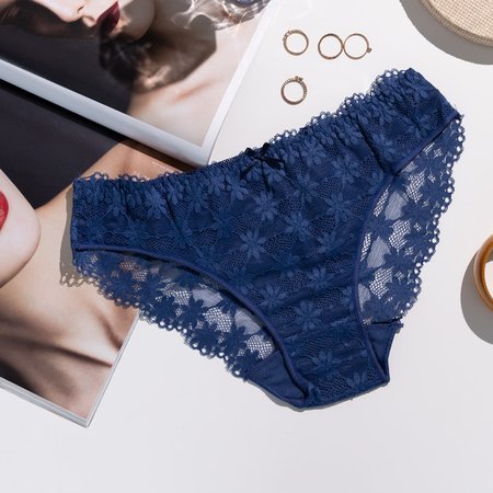 Lace women's panties in blue color - Underwear
