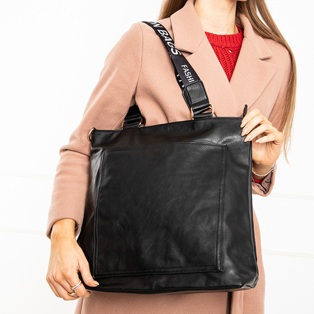 Large black women's shopper bag - Accessories