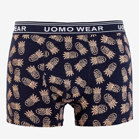Men's black boxer shorts with pineapples - Underwear