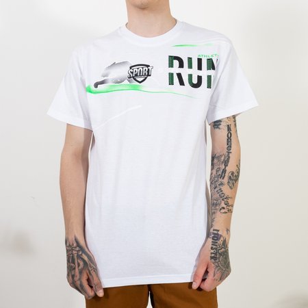 Men's white cotton T-shirt with print - Clothing