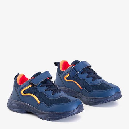 Navy blue sports shoes for children with Velcro Esiq - Footwear