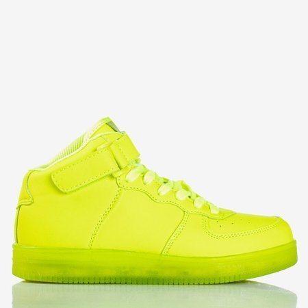 Neon green high-top children's sports shoes from Cooper - Shoes