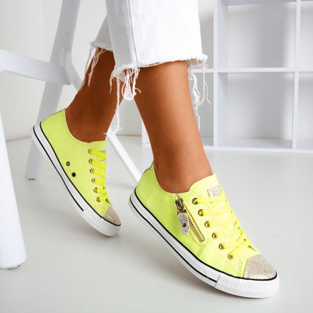Neon yellow sneakers with Likey inserts - Footwear 1