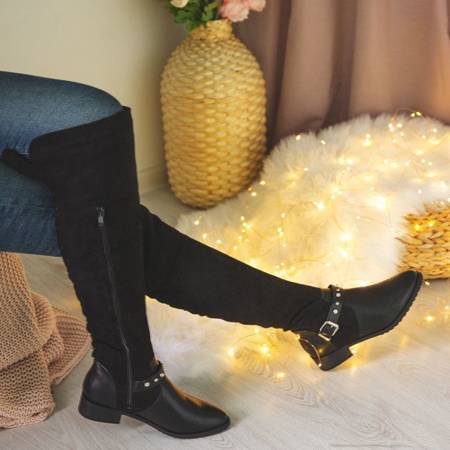 OUTLET Black Lumiene flat heel boots - Footwear