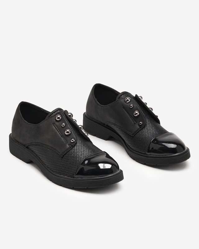 OUTLET Black eco-leather women's shoes Sudi- Footwear