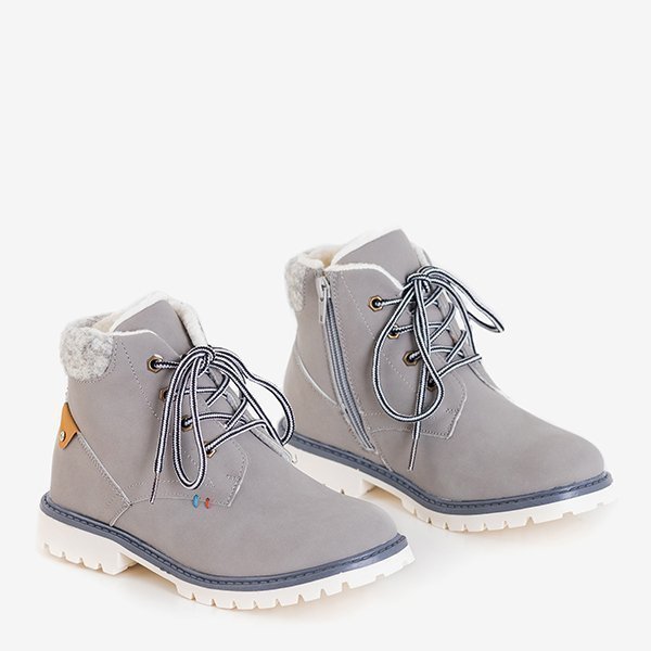 OUTLET Grey boy's insulated Tiptop boots - Footwear