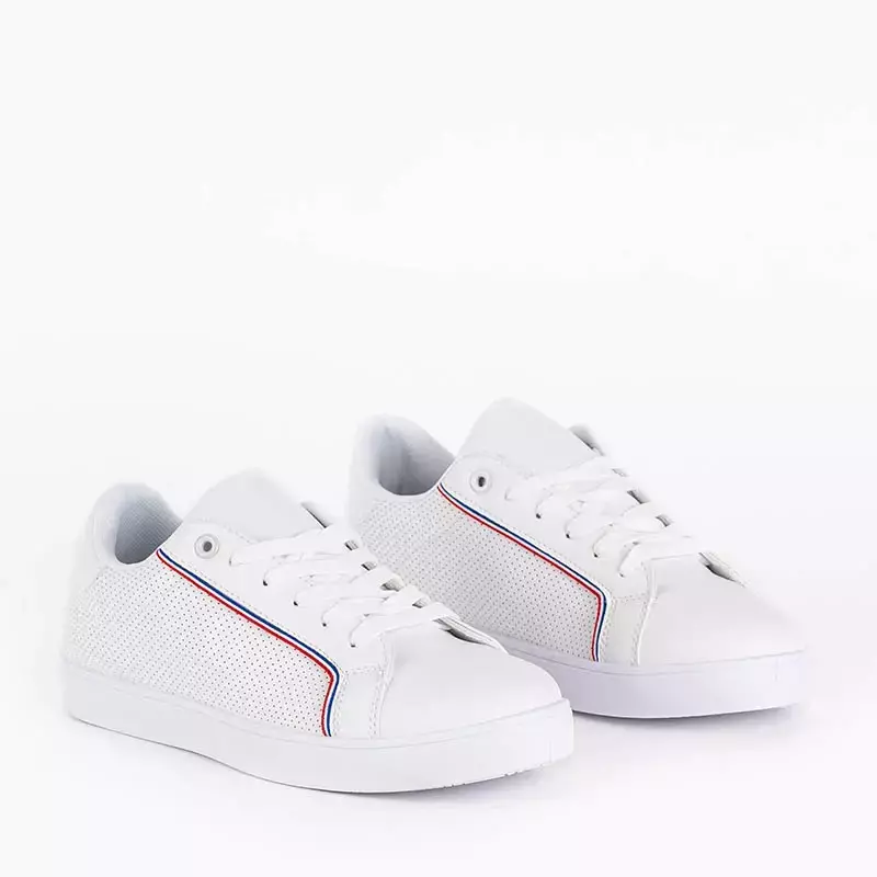 OUTLET White openwork sneakers from Estini - Footwear