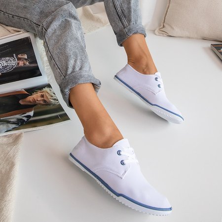 White Women's Sports Sneakers Kaelyn- Footwear