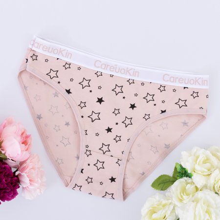 Women's beige briefs with stars - Underwear