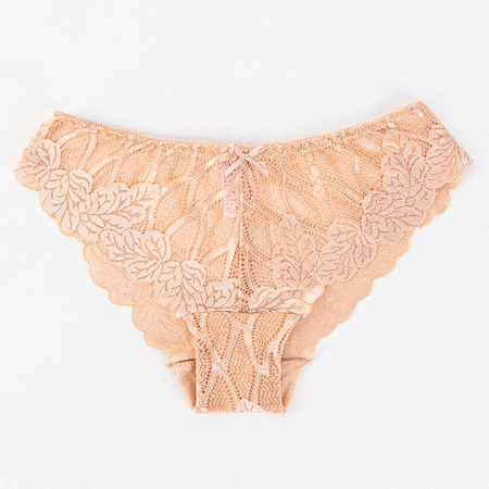 Women's beige lace panties - Underwear