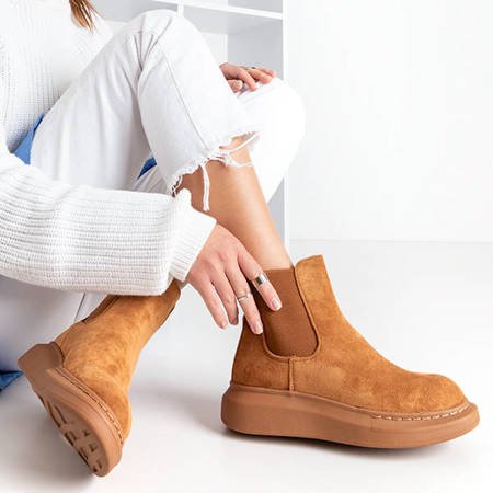 Women's camel ankle boots Bilbao - Shoes
