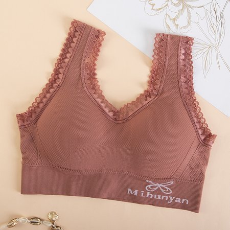 Women's coral seamless bra - Underwear