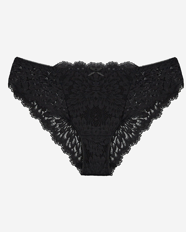 Women's lace bra briefs in black- Underwear
