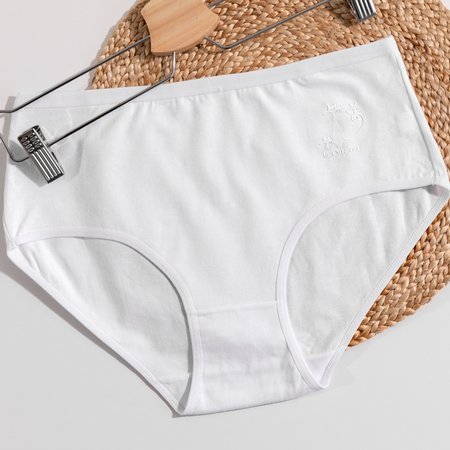 Women's white panties PLUS SIZE - Underwear