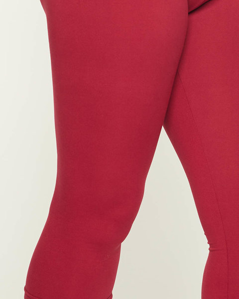 3/4 PLUS SIZE maroon women's leggings - Clothing