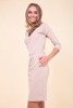 Beige knee length dress with pockets - Clothing