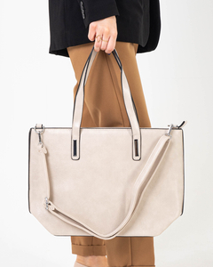 Beige women's handbag - Accessories