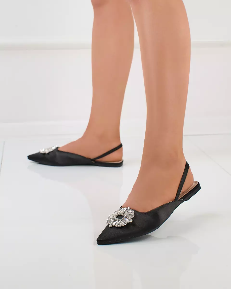 Black Etalli ballerina slippers. Footwear