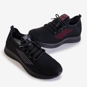 Black Macar men's sports shoes with gray stripes - Footwear