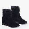 Black boots a'la cowboy boots on an indoor wedge Jelluma - Footwear