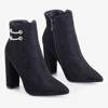 Black boots with a higher heel Falleron - Footwear