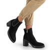 Black eco-suede boots on a post Herrera - Footwear