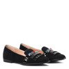 Black loafers with Karmanellia decoration - Footwear 1