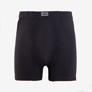 Black men's cotton boxer shorts PLUS SIZE- Underwear