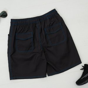 Black men's sports shorts shorts - Clothing