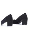 Black pumps on a post made of eco suede Madisynn - Footwear