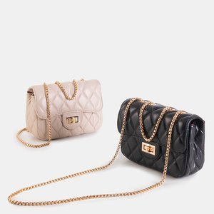 Black quilted women's handbag - Handbags