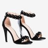 Black sandals on a high heel Poliase - Footwear