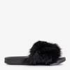 Black slippers with fur Maseqa - Shoes