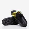 Black slippers with holographic finish Sabia - Footwear