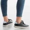 Black sneakers with cubic zirconia Sedatulla - Footwear