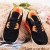 Black sports shoes with Mola neon orange inserts - Footwear 1